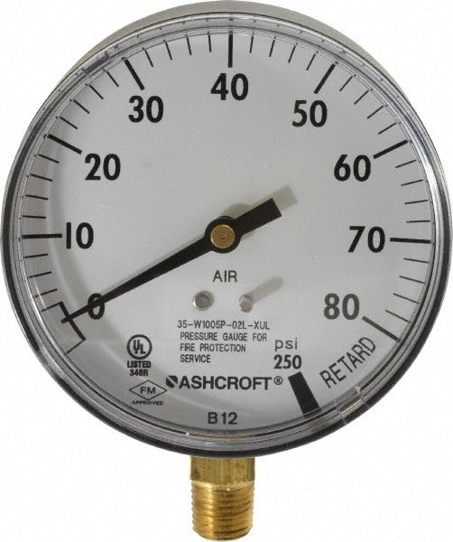 ASHCROFT Ashcroft 662876002658 Pressure Gauge 0-100 Psi 3.5 in