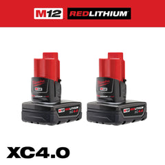 MILWAUKEE Milwaukee 48-11-2442 M12 Redlithium XC4.0 Battery 2-pack
