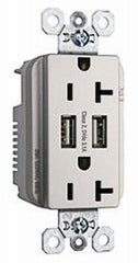 LEGRAND Pass Seymour TM826USBNICCV4 Combo Usb Charger 15A Nickel