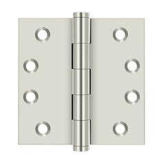 DELTANA Deltana DSB414 Square Door Hinge 4x4 Bright Nickel