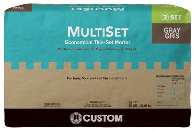CUSTOM BUILDING PRODUCTS Custom Bldg Products MSMG50 Gray Modified Thin Set Mortar 50 Lb