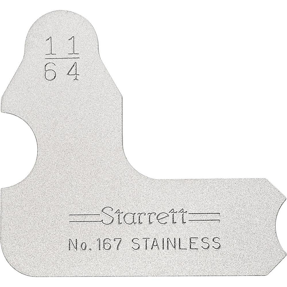 STARRETT Starrett 50631 Radius Gage 11/64 Inch Convex Concave