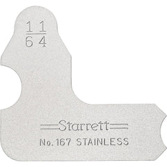 STARRETT Starrett 50631 Radius Gage 11/64 Inch Convex Concave