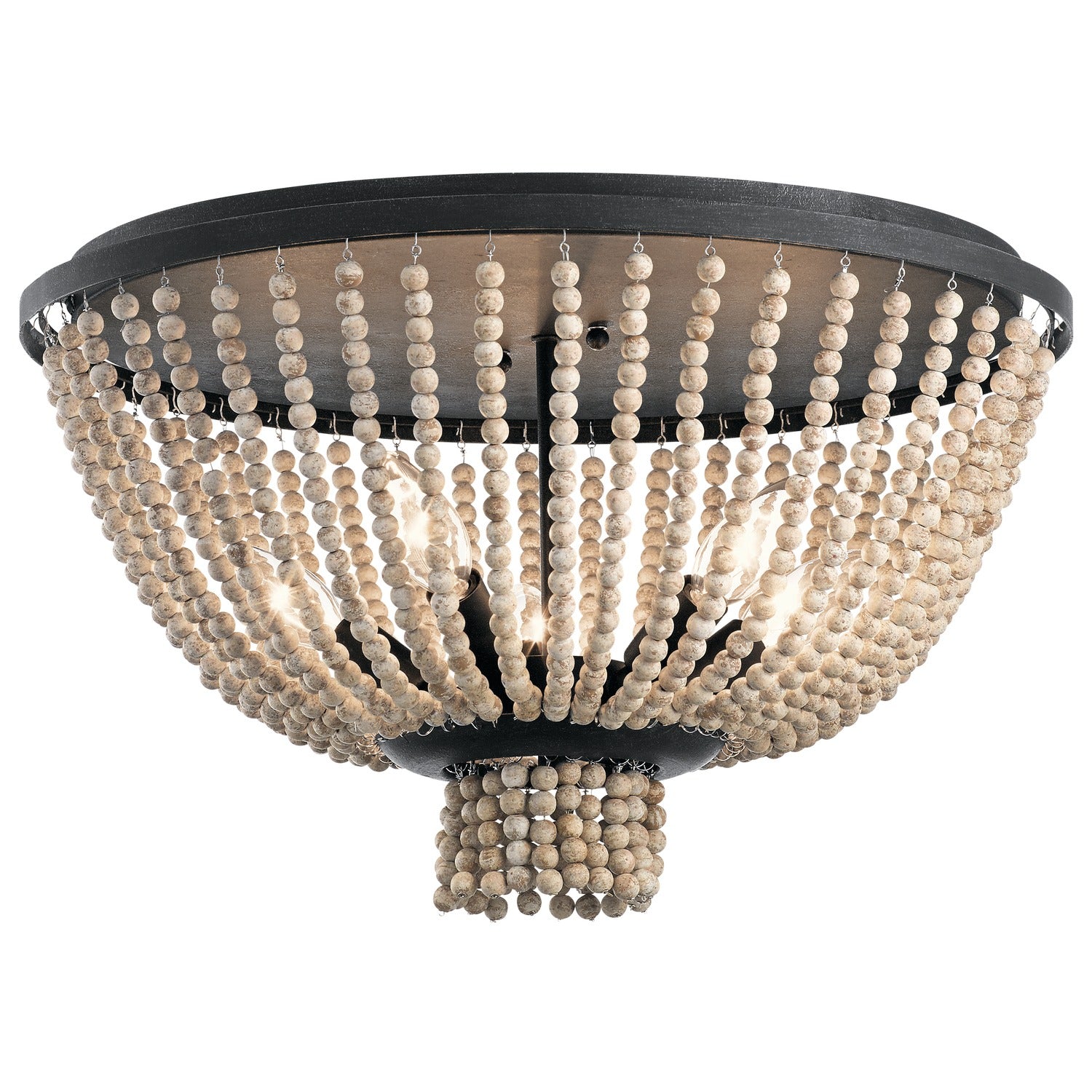 KICHLER Kichler 43893DBK Brisbane 5-Light Flush Mount 60W (18 in x 11 in)