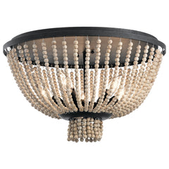 KICHLER Kichler 43893DBK Brisbane 5-Light Flush Mount 60W (18 in x 11 in)