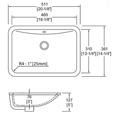 DAKOTA Dakota Plumbing Products US-1812W-ADA Ada Undermount Sink