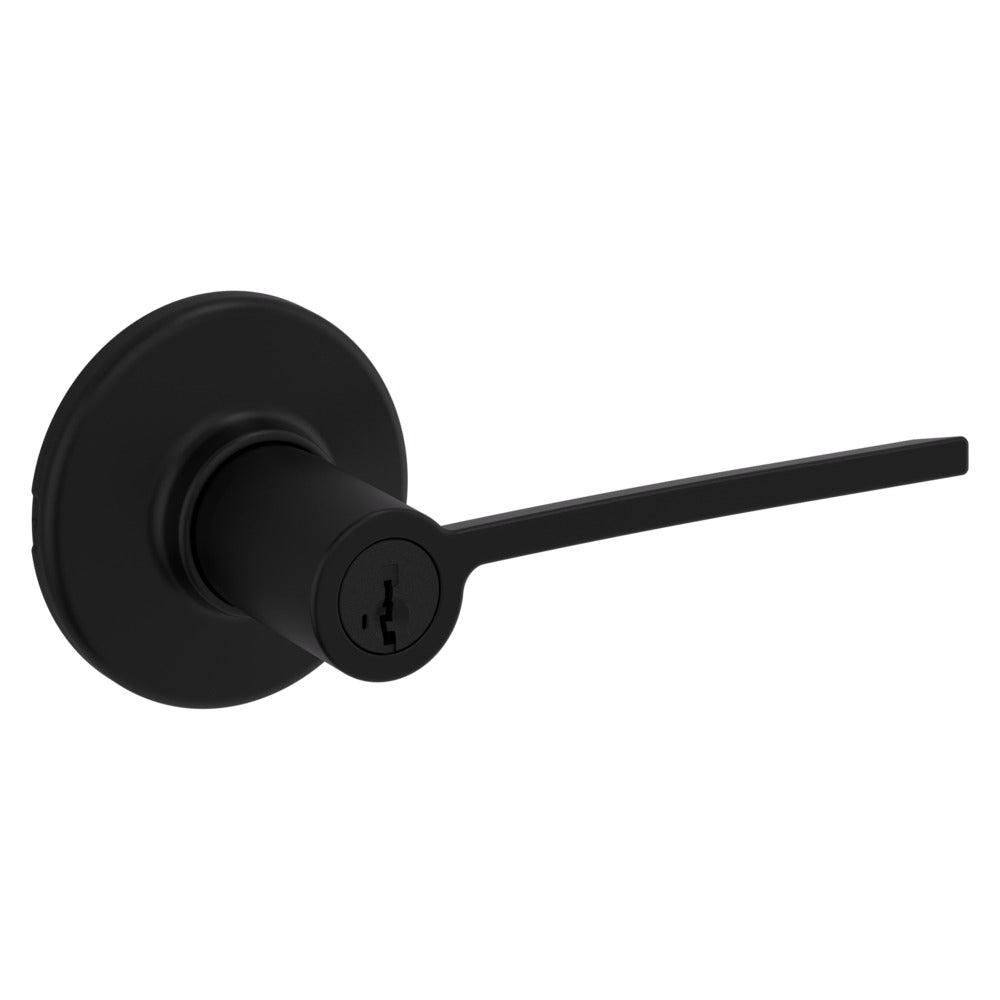KWIKSET Kwikset 405LRLRDT-514S Ladera Entry Lock Smartkey Matte Black