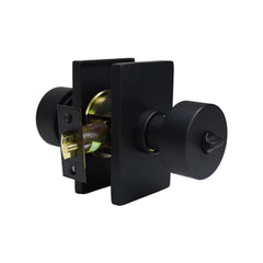 EMTEK Emtek 5123ROUUS19 Round Knob Keyed Entry Flat Black