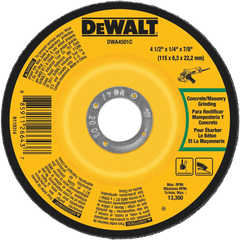 DEWALT Dewalt DWA4501C HP Type 27 Masonry Cut-Off Wheel (4-1/2 in x 1/4 in x 7/8 in)