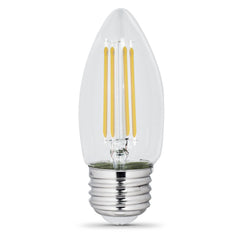 FEIT ELECTRIC Feit Electric BPETC40950CAFIL/2/RP Candelabra LED bulb 40W equivalent (3.8W actual) 3.5 inches x 1.35 inches (2-pack) BPETC40950CAFIL/2/RP
