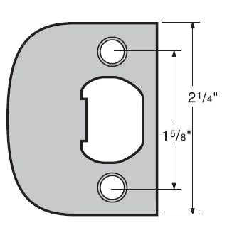 KWIKSET Kwikset 83437-036 Square Corner Full Lip Strike Plate