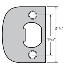 KWIKSET Kwikset 83437-036 Square Corner Full Lip Strike Plate