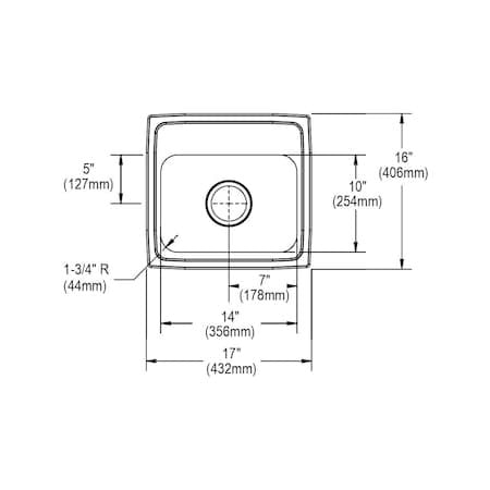 ELKAY Elkay LR1716C Lustertone 17 x 16 x 7-5/8 in Single Bowl Drop-In Sink Kit LR1716C