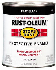 RUST-OLEUM Rust-oleum 7776-502 Flat Black Enamel Quart
