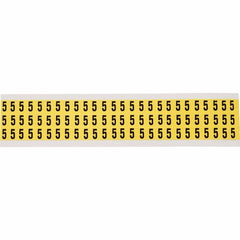 BRADY Brady 3410-5 Repositionable Vinyl 0.375 in Number Label (5 Card of 78 Labels)