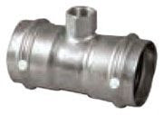 PPS Pps 85832 Reducing Tee 3/4 in Press X Fnpt 304 Ss