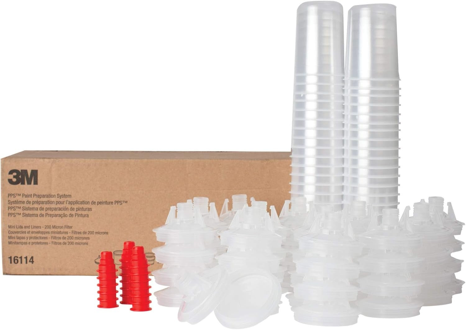 3M 3M 16114 PPS lid and liner kit mini 6 fl oz (50 lids and liners, 20 sealing plugs)