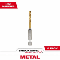 MILWAUKEE Milwaukee 48-89-4605 Titanium Drill Bit 1/8 in 2 Pack