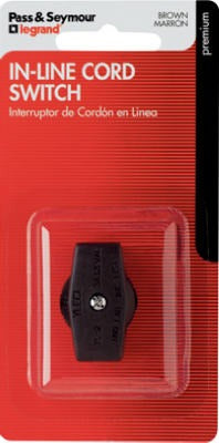 LEGRAND Pass Seymour 410BPCC5 Inline Cord Switch 6A 125V Brown 5 Pack