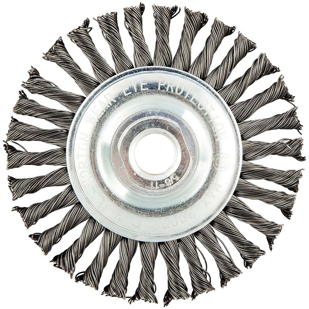 NORTON Norton 66252839036 Wheel Brush 4 in Stringer Bead Carbon Steel
