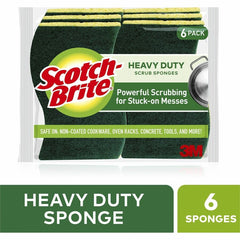 3M 3M MMM426 Scotch-Brite heavy-duty scrub sponge (4.5 x 2.7 x 0.6 in / 6 pack)