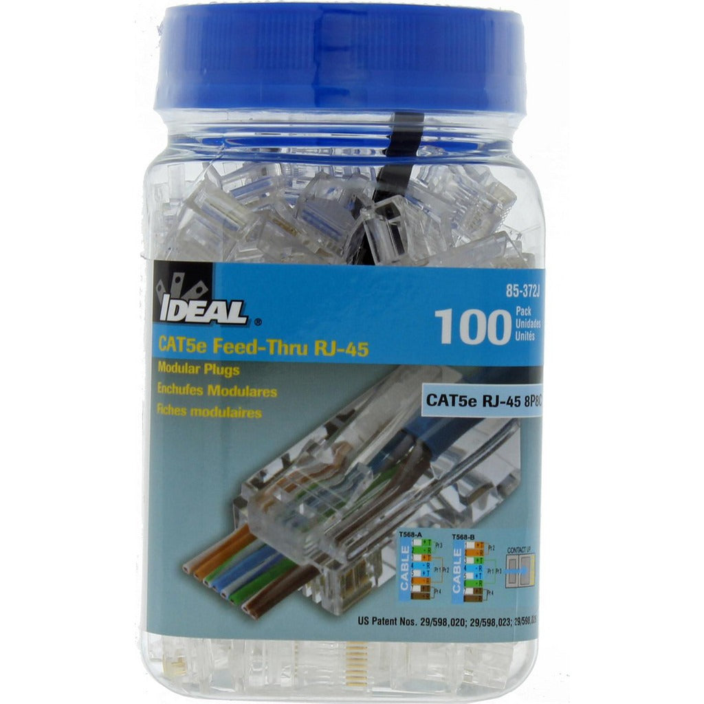 IDEAL INDUSTRIES Ideal 85-372J RJ45 Cat6 Modular Connector 100 Pack