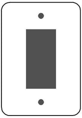 MULBERRY METAL PRODUCTS Mulberry Metal Products 79761 1-Gang Maxi Wall Plate with GFI Opening (Maxi)