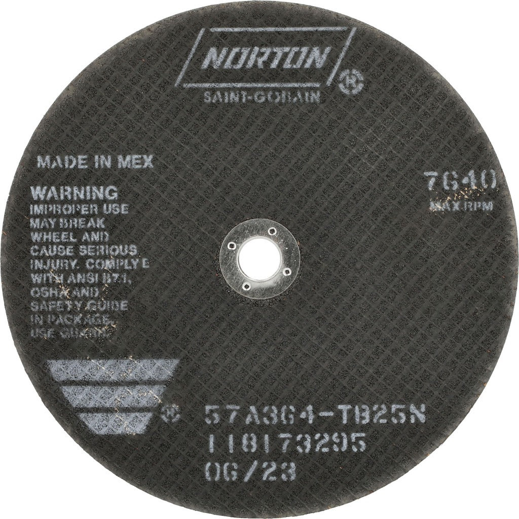 NORTON Norton 66253022703 Cut-off Wheel 8 in Steel