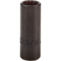 PROTO Proto J5018B Deep Hand Socket 9/16 in 3/8 Drive 12-point