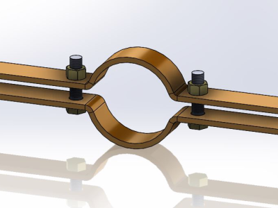HANGERS Hangers 50CTI0300 3-Inch Copper Epoxy Coated Riser Clamp
