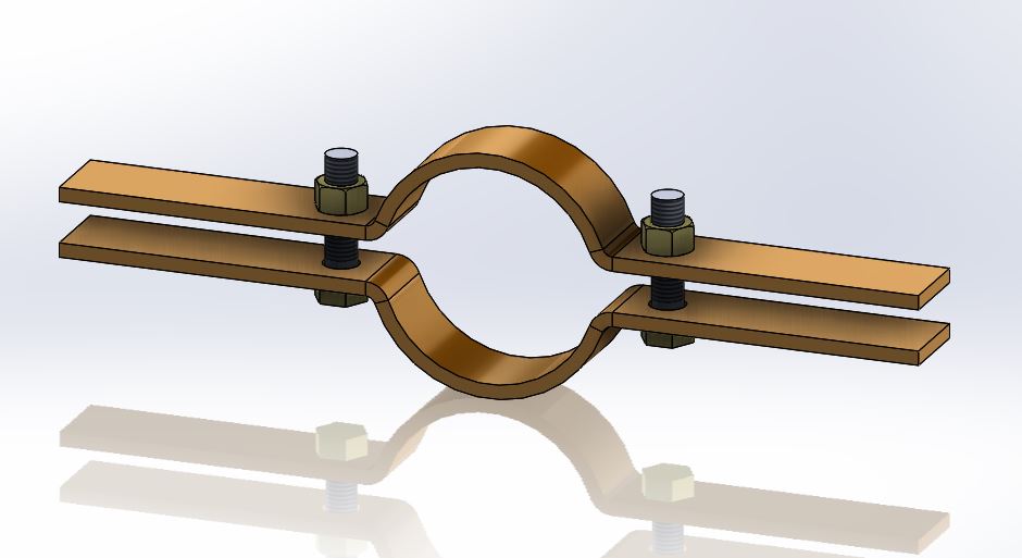 HANGERS Hangers 50CTI0300 3-Inch Copper Epoxy Coated Riser Clamp