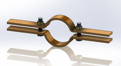 HANGERS Hangers 50CTI0300 3-Inch Copper Epoxy Coated Riser Clamp