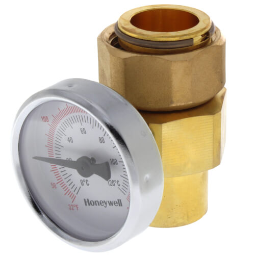 RESIDEO BRAUKMANN Resideo AM1-TG101-US-LF 3/4 Temperature Gauge Tail Piece with Sweat Connection