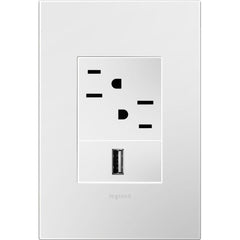 LEGRAND Legrand AWP1G3WH4 Pass & Seymour 1-Gang 3-Module Wall Plate 5.13 Inch H x 3.45 Inch W