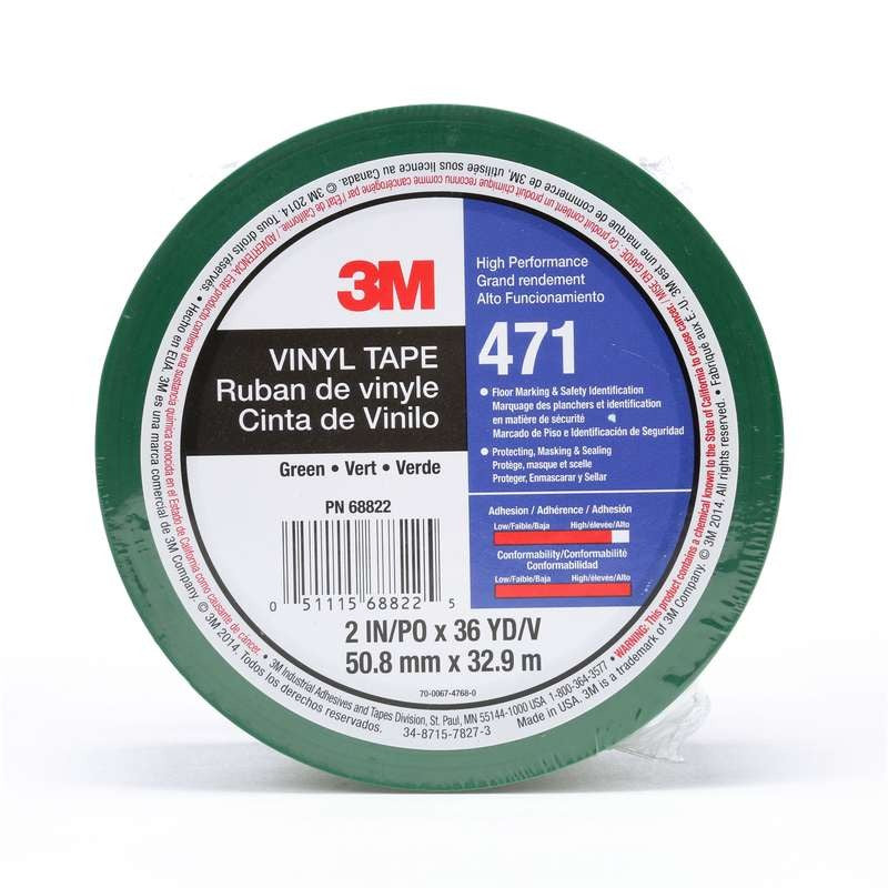 3M 3M 7100044652 Vinyl Tape 471 2 in x 36 yd 5.2 mil (24 Rolls)