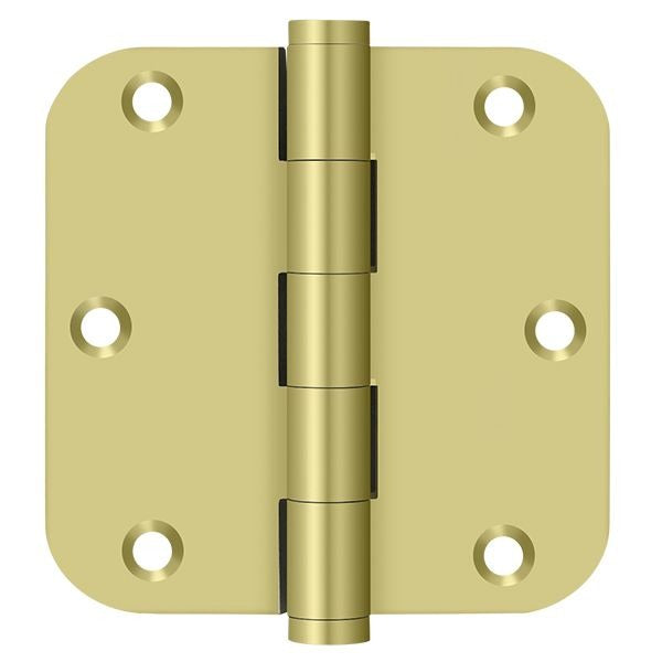 DELTANA Deltana DSB35R53-R Radius Hinge 3.5x3.5 Bright Brass