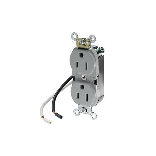 LEVITON Leviton Telcom 5040-CGY 5-15R Spec Grade Receptacle
