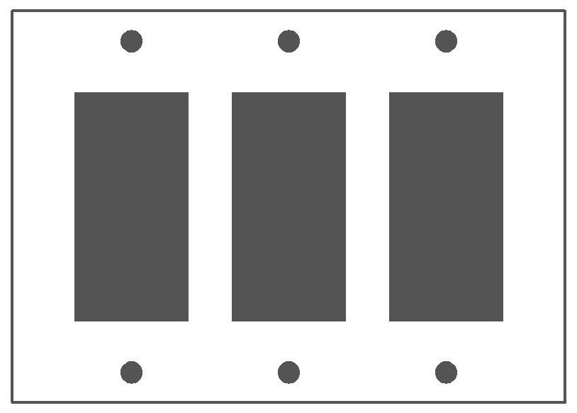 MULBERRY METAL PRODUCTS Mulberry Metal Products 86403 3-Gang Receptacle Wallplate (4.5 in x 6.375 in)