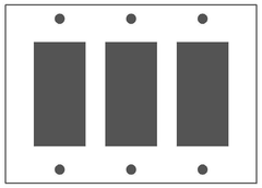 MULBERRY METAL PRODUCTS Mulberry Metal Products 86403 3-Gang Receptacle Wallplate (4.5 in x 6.375 in)