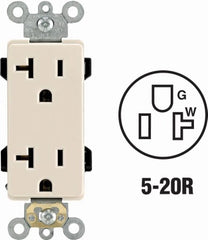 LEVITON Leviton R86-16352-0TS Decora Plus 20A 125V Duplex Receptacle 10 Pack