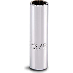 PROTO Proto J4712LT Deep Hand Socket 3/8 in 12-point 1/4 in Drive