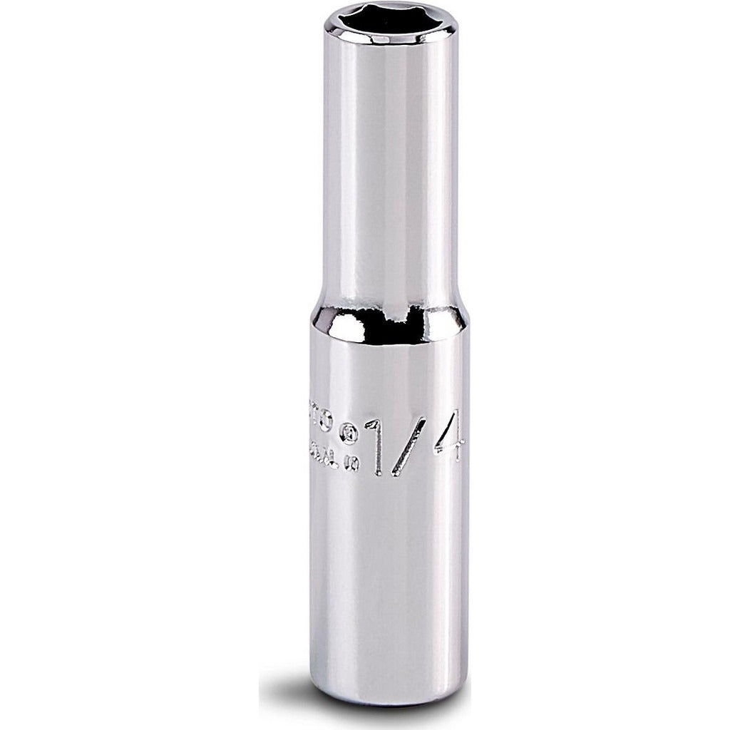 PROTO Proto J4708L Deep Hand Socket 1/4 in Drive 6-point