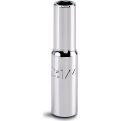PROTO Proto J4708L Deep Hand Socket 1/4 in Drive 6-point