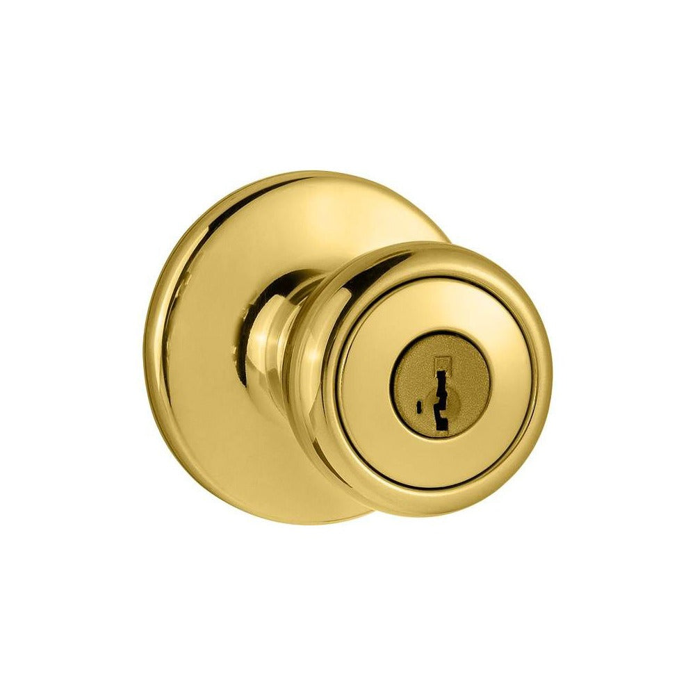 KWIKSET Kwikset 400T-3S Tylo Knob Entry Lock Smartkey Bright Brass