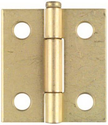 NATIONAL HARDWARE National Mfg N141-754 Narrow Hinge 1.5in Dull Brass 2 Pack