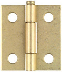 NATIONAL HARDWARE National Mfg N141-754 Narrow Hinge 1.5in Dull Brass 2 Pack