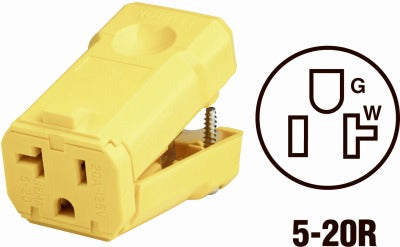 LEVITON Leviton Mfg Co 081-05359-0VY 20A Grounding Cord Connector