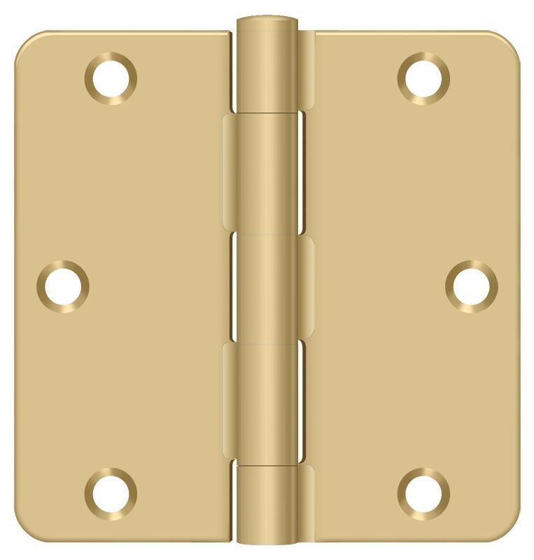 DELTANA Deltana S35R44 Radius Corner Door Hinge 3.5x3.5 Satin Brass