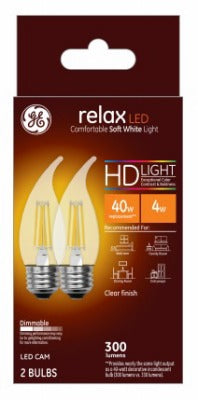 GE G E Lighting 31480 Led Candelabra Bulb 4W 2700K 2 Pack