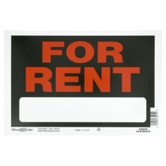 HILLMAN Hillman Fasteners 839926 for Rent Sign 8x12 Inches 6 Pack